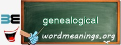 WordMeaning blackboard for genealogical